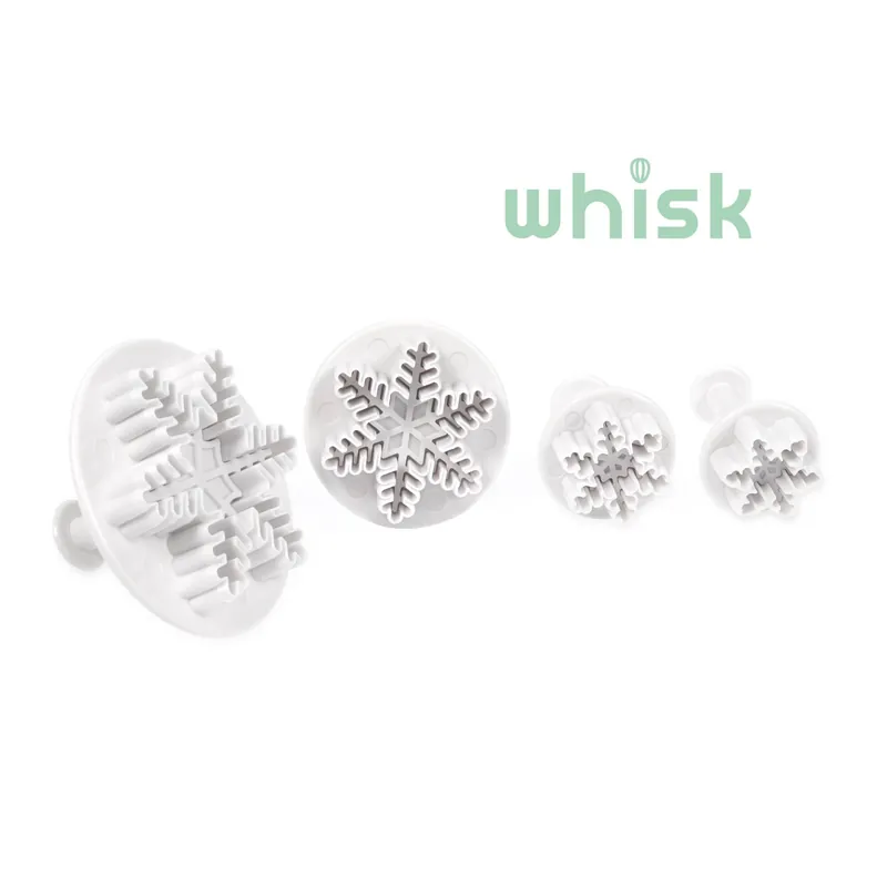 Same Day Shipping Whisk Snowflake Plunge Cutters 4 Pack