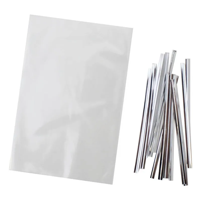 Place Order Clear Treat Bags with Ties 10 x 15cm 150 Pack