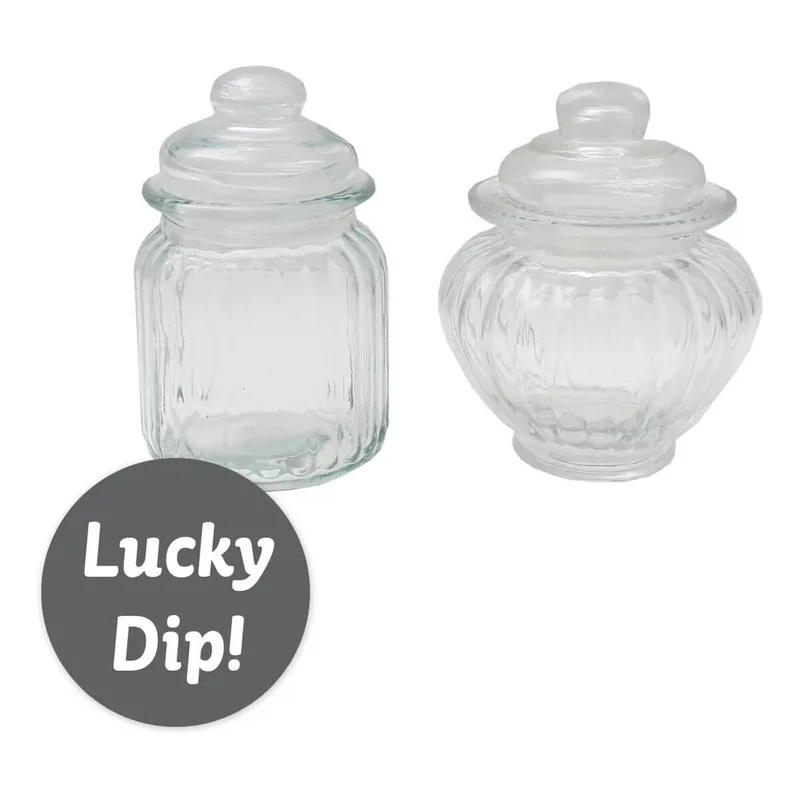 Assorted Sweet Glass Storage Jar Place Order