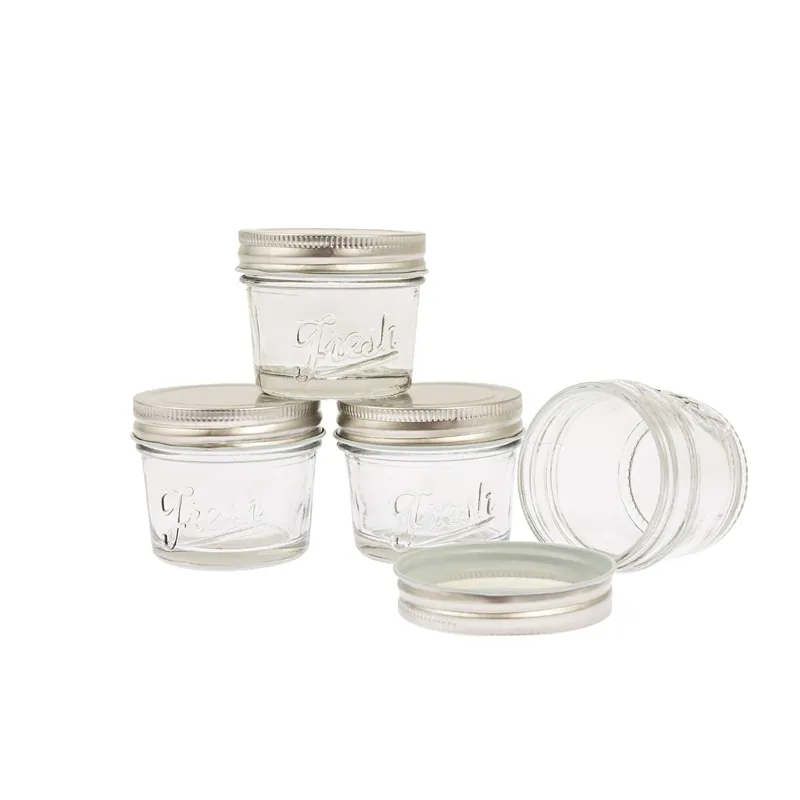 Exclusive Preserving Glass Jar 113ml 4 Pack