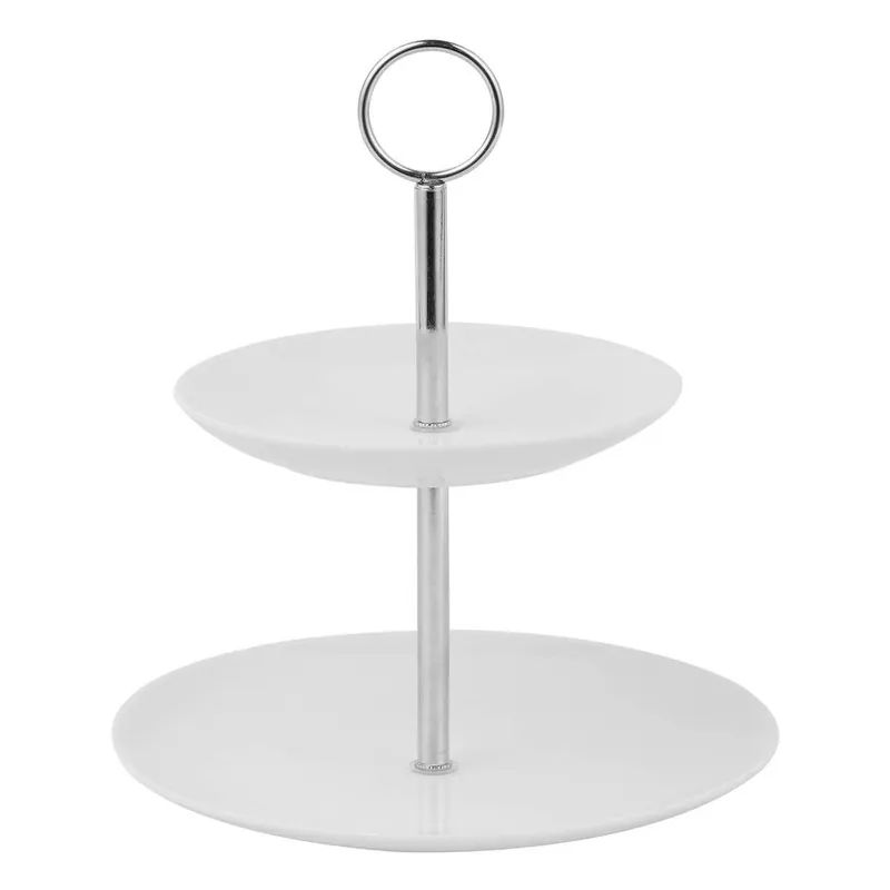 Direct From Manufacturer Two Tier Ceramic Cake Stand