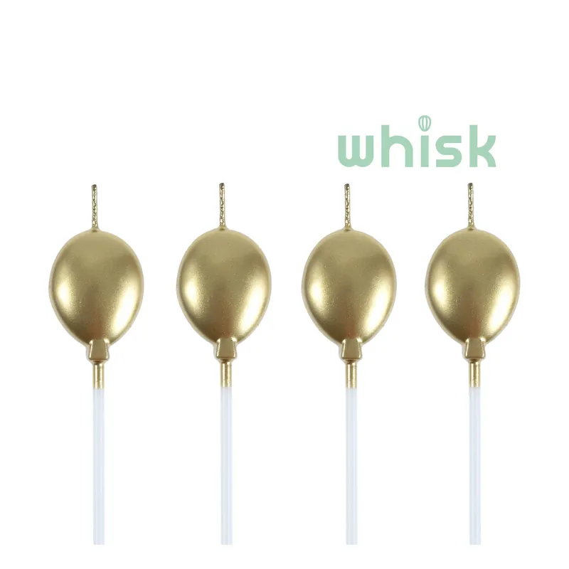 Price Drop Whisk Gold Balloon Candles 4 Pack