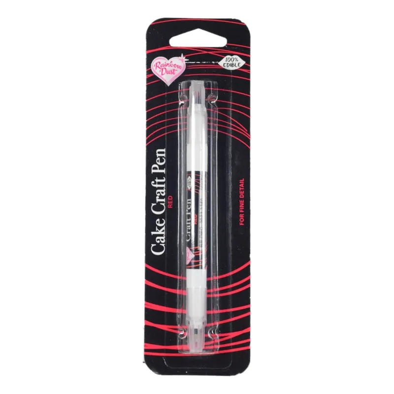 Limited Offer Rainbow Dust Red Double-Ended Edible Food Pen
