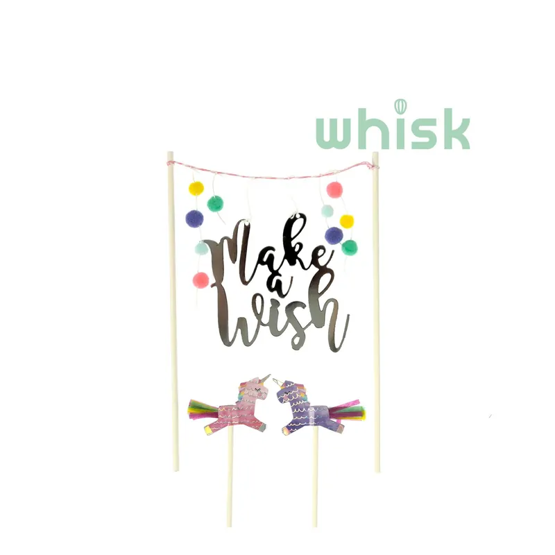 Whisk Make a Wish Cake Toppers 3 Pieces Direct From Manufacturer
