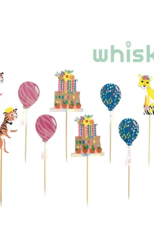 Get Yours Whisk Animal Cake and Balloon Cake Toppers 10 Pieces