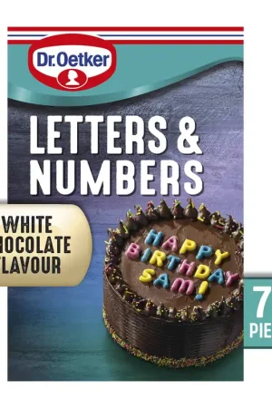 Dr. Oetker White Chocolate Letters and Numbers 78 Pack Place Order