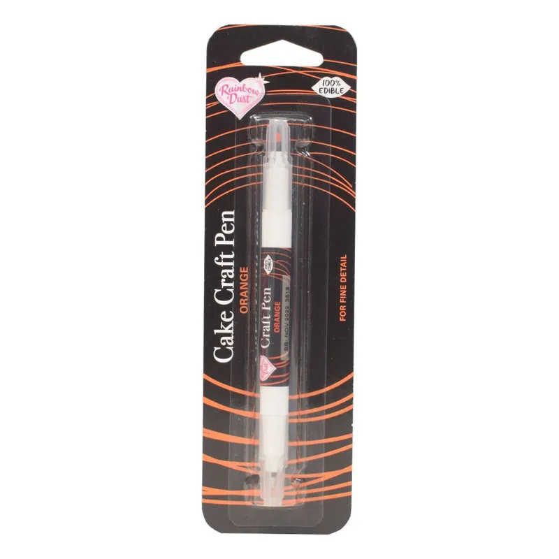 Rainbow Dust Orange Double-Ended Edible Food Pen Popular