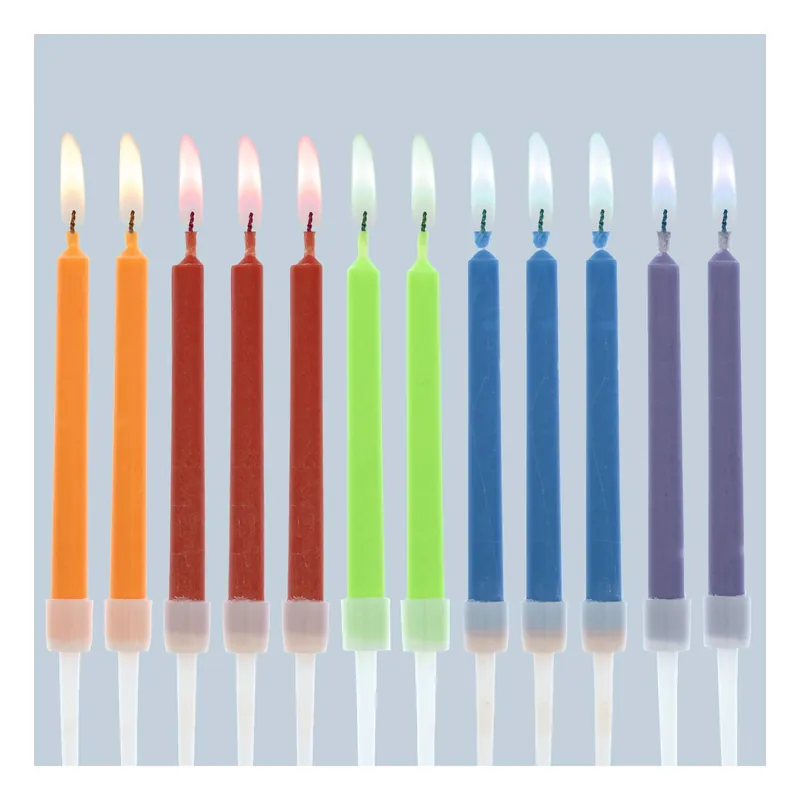 Rainbow Colour Flame Candles 12 Pack Price Drop