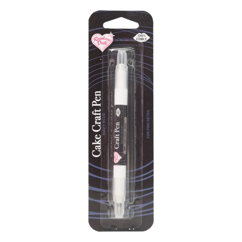 Popular Rainbow Dust Navy Blue Double-Ended Edible Food Pen
