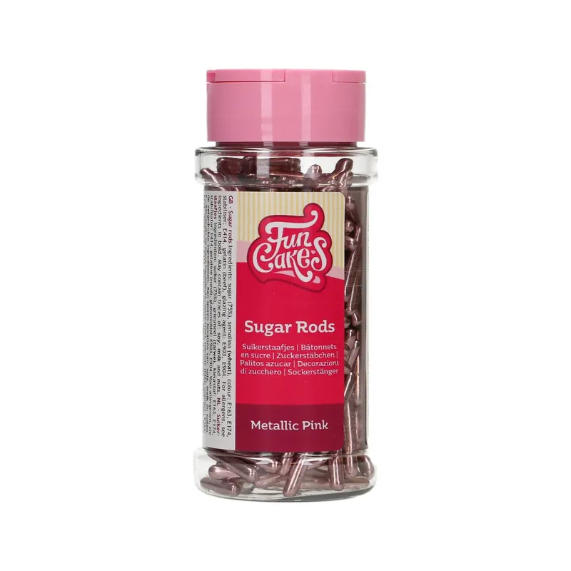 Same Day Shipping FunCakes Pink Metallic Rods 70g