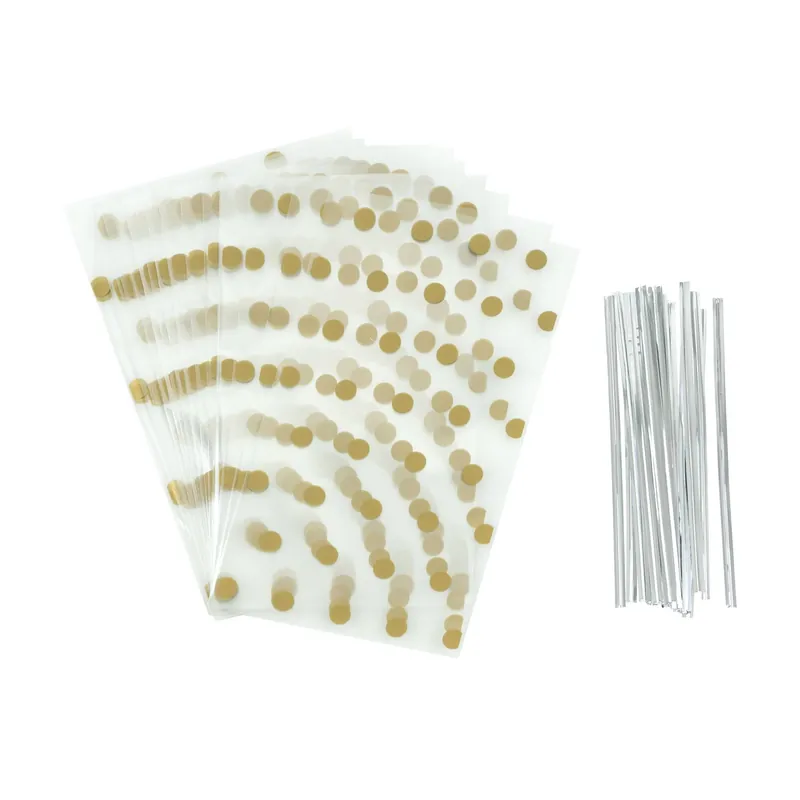 No Minimum Order Whisk Gold Spot Lollipop Bags 25 Pack