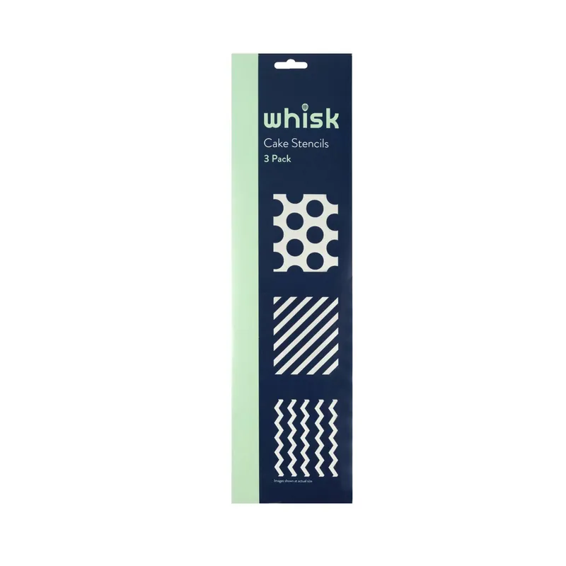 Whisk Spot, Zigzag and Stripe Cake Stencils 3 Pack High Quality