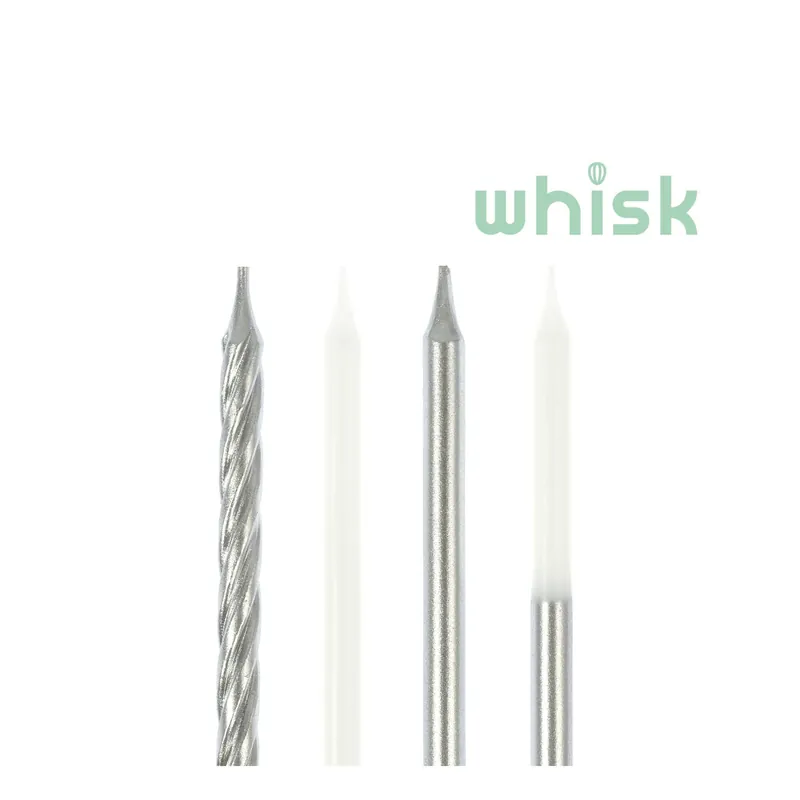 Original Whisk Silver Metallic Candles 24 Pack