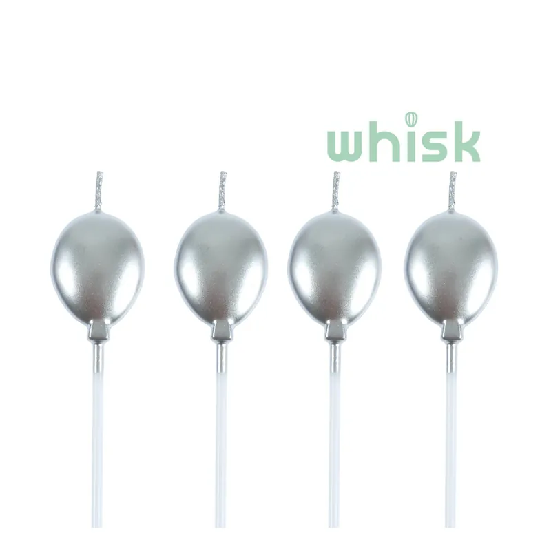 Whisk Silver Balloon Candles 4 Pack Factory Price