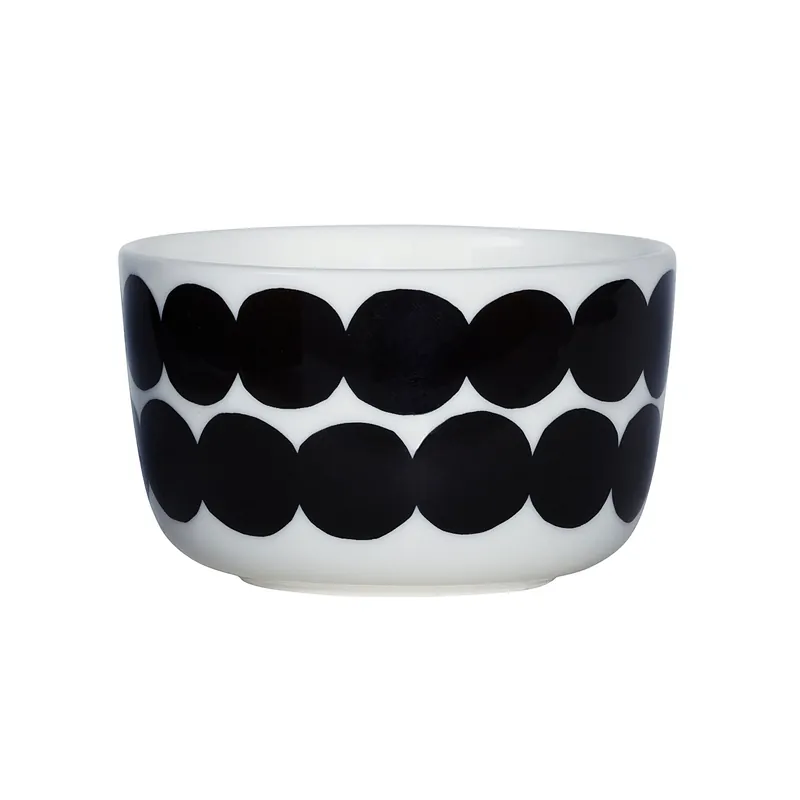 Räsymatto bowl 2.5 dl, black-white Bargain