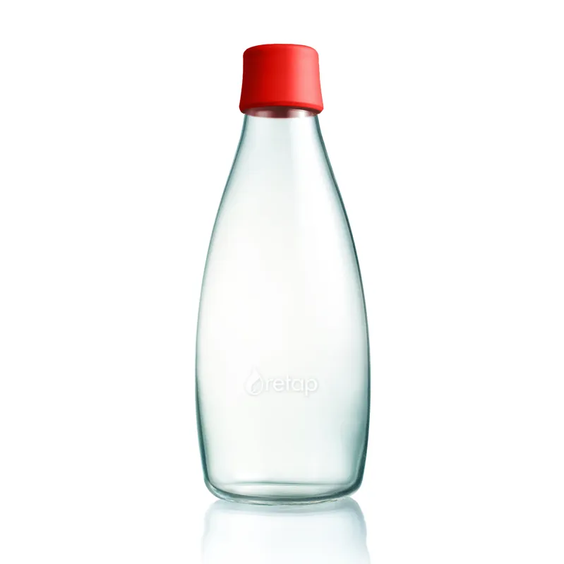 Factory Price Retap glass bottle 0.8 l, frosted