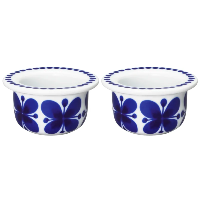 Mon Amie egg cup 2-pack, white-blue Best Choice