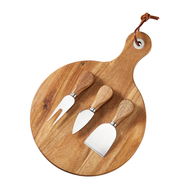 Trusted Brand Oline cheese tray acacia 4 pieces, Ø23 cm