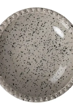Worldwide Shipping Ditte deep serving plate, grey-black
