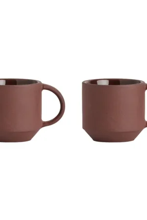 Yuka espresso cup 2-pack, Dark (brown) Handmade