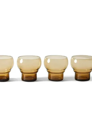 70's Bulb glass 27 cl 4-pack, Amber Direct From Factory