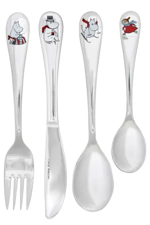 Worldwide Shipping Moomin cutlery childrens set 4-pack, family