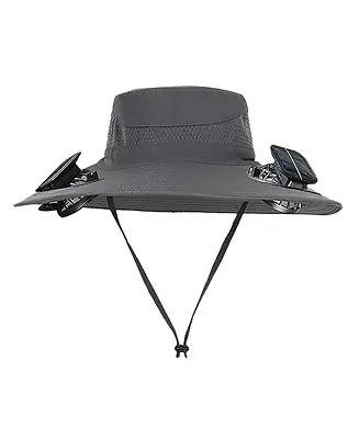 Special Offer Solar Fan Hat – UPF 50+ Wide Brim Safari Hat with Dual Fans, USB & Solar Power, 3 Speeds, Lightweight & Breathable for Outdoor Cooling