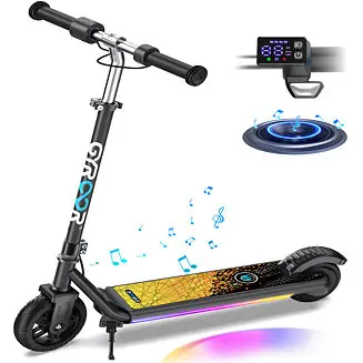Kids' Electric Scooter with LED Display, 150W High-Power Motor, Dual Brake System, Adjustable Height & Speed Free Returns