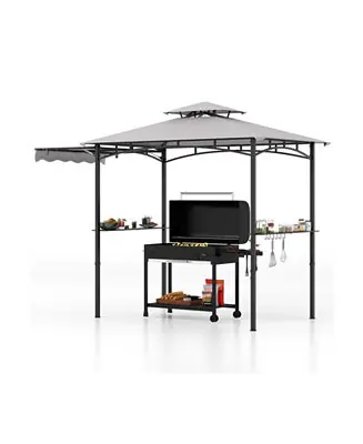 10.5 x 5 FT Grill Gazebo with Side Awning and Double-Tiered Top Special Offer