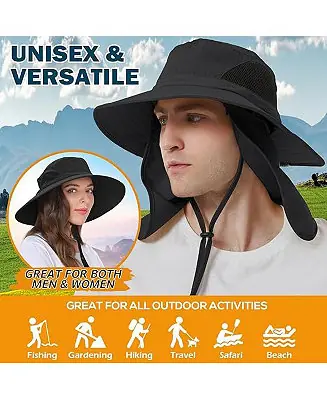Wide Brim Sun Hat, UPF 50+ UV Protection Waterproof Packable Bucket Hat for Men & Women, Fishing Hiking Beach Garden Direct From Factory