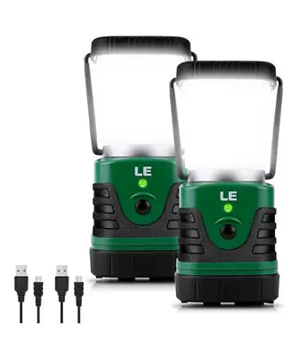 1000LM Rechargeable LED Camping Lantern, 4400mAh, Camping Hiking Emergency Essential, 4 Light Modes, Waterproof Flashlight, USB Cable Included Limited Time