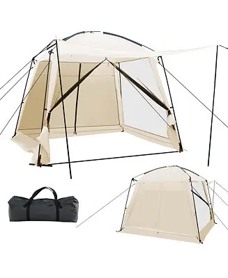 Professional Grade Screen Dome Camping Tent for 6-8 People with 4-Side Mesh Walls Carrying Bag