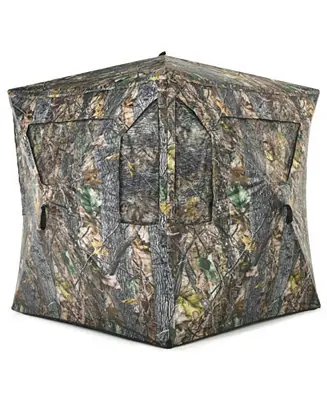 3 Person Portable Pop-Up Ground Tent with Gun Ports and Carrying Bag Fan Favorite