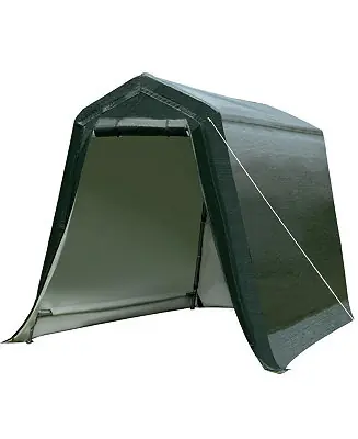 Modern Outdoor Carport Shed with Sidewalls and Waterproof Ripstop Cover