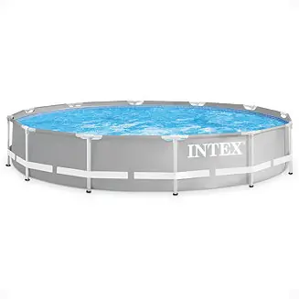 Professional Grade 12 foot x 30 inch Prism Frame Round Above Ground Swimming Pool, (No Pump)