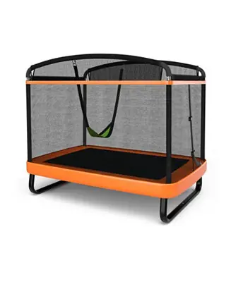 6 Feet Kids Entertaining Trampoline with Swing Safety Fence Warranty Included