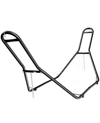 Premium Hammock Stand Heavy Duty Steel Frame Hanging Hooks Indoor Outdoor