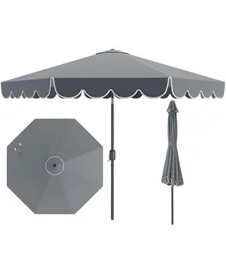 10 Feet Patio Umbrella Outdoor Market Umbrella with Crank Tilt Adjustment Final Sale