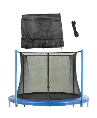 Trampoline Safety Enclosure Net, Fits 10 FT Round Frame, Using 4 Poles (or 2 Arches)-Adjustable Straps - Installs Inside of Frame - Net Only Holiday Sale
