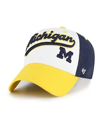Big Boys and Girls White Michigan Wolverines Scooter Clean Up Adjustable Hat Cheap