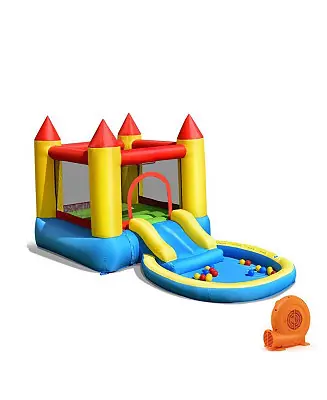 Free Delivery Inflatable Kids Slide Bounce House with 550w Blower