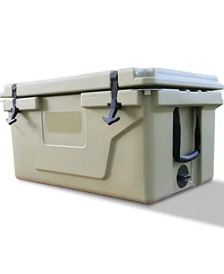 No Minimum Order Khaki Color Ice Cooler Box 65Qt Camping Ice Chest Beer Box Outdoor Fishing Cooler