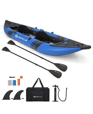 Inflatable 2-person Kayak Set with Aluminium Oars and Repair Kit Buy Direct
