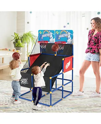 Kids Arcade Basketball Game Set with 4 Basketballs and Ball Pump Original