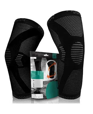 Knee Compression Sleeve (Pair) for Pain & Sports - Large Editor’s Pick