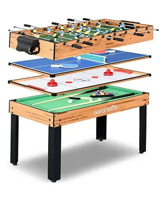 New Arrival 4-in-1 Multi-Function Game Table with Foosball, Pool, Hockey, and Ping Pong