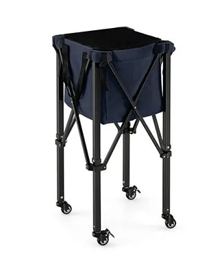 No Minimum Order Lightweight Foldable Tennis Ball Teaching Cart with Wheels and Removable Bag