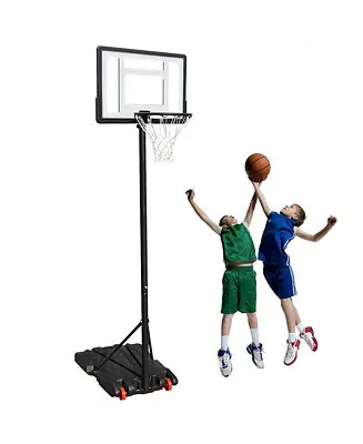 Basketball Hoop 32in Backboard Height Adjustable Portable Basketball System with 2 Wheels for Kids Adults, Removeable Basketball Hoop Last Chance