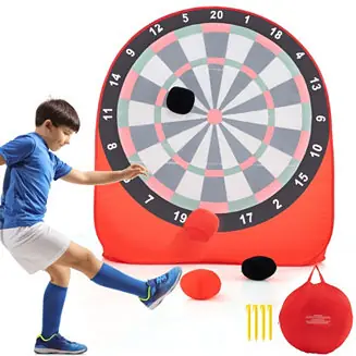 Worldwide Shipping Large Dart Board for Kids with 4 Kick Balls
