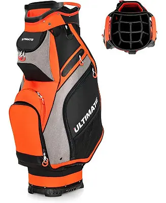 10.5 Inch Golf Cart Bag with 14 Way Dividers and 7 Zippered Pockets Next Day Delivery